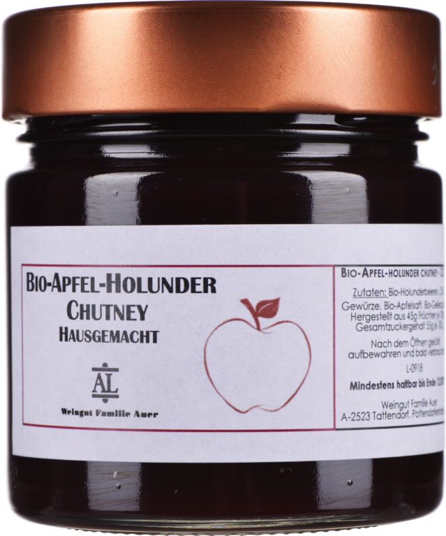 Apfel &amp; Holunder Chutney – Bio - Weingut Auer